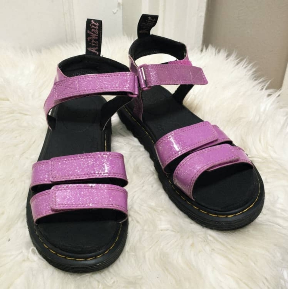 Dr. Martens Unisex Klaire Reptile Emboss Leather Strap Sandals Size M6 / L7